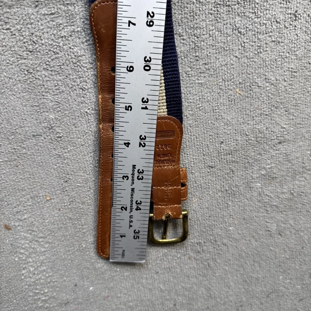 Coach Women's Leather Linen Belts Lot of 3 Tan Navy Cream Size‎ 40 Large L